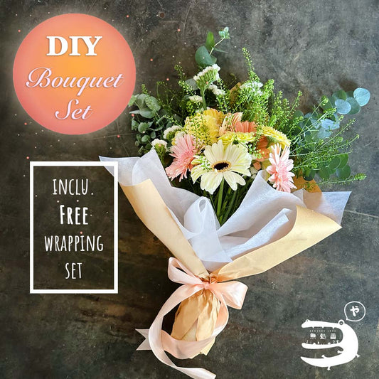 [DIY] Fresh Flower Bouquet Set + Free wrapping set