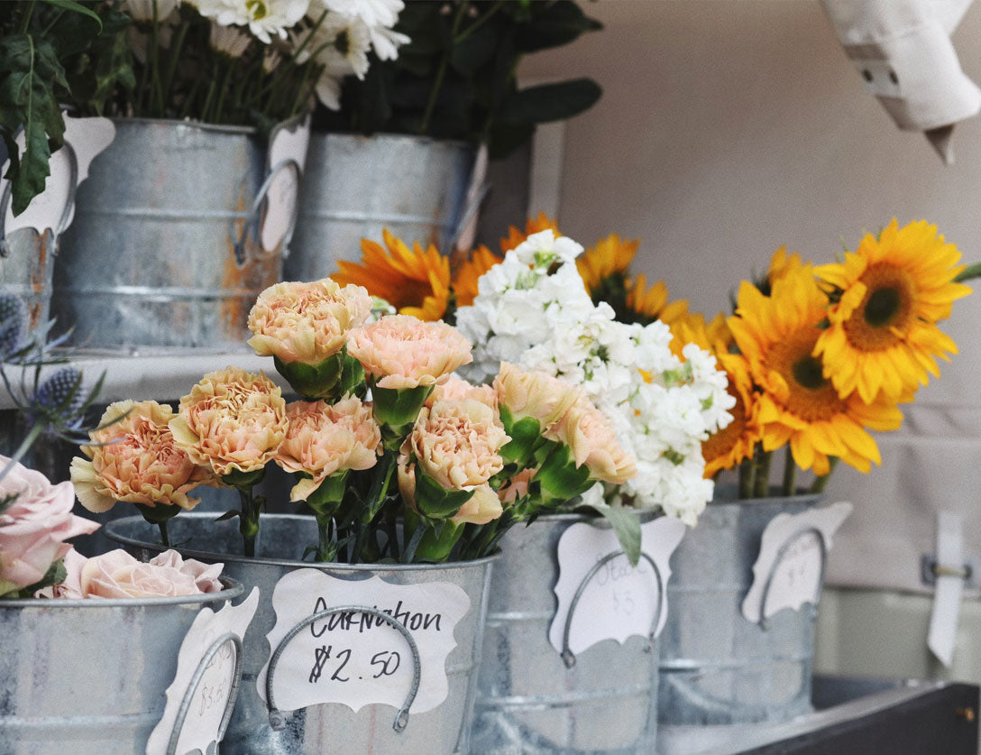 Affordable flowers with price tag